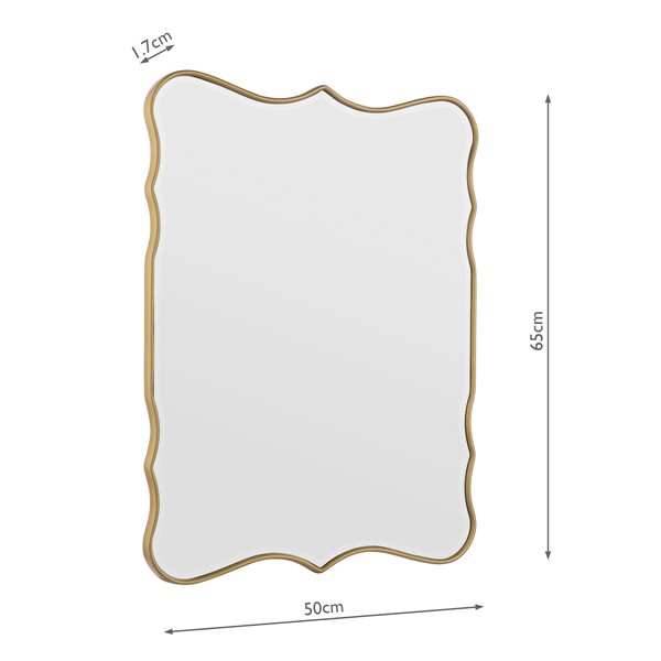 (image for) Laura Ashley Medora Mirror Matt Gold 64.5 X 49.5cm